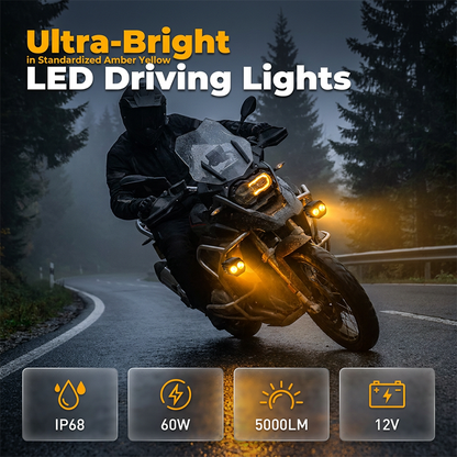 💡✨ Két színű LED-es motorkerékpár-reflektor🌞