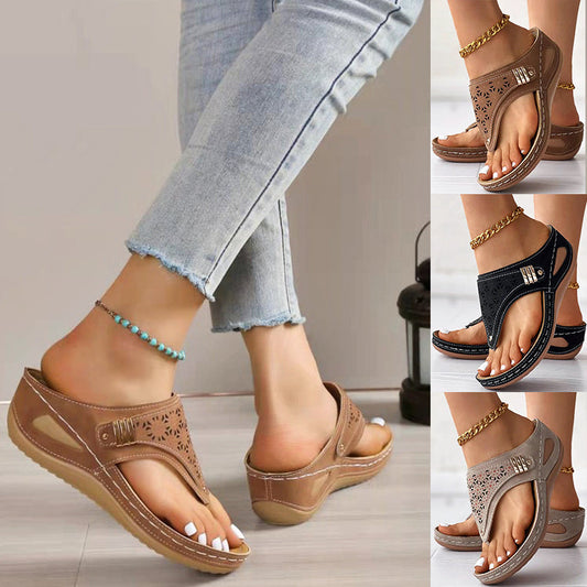 👡 Női puha talpú, áttört szandál – Raktáron & Utánvétes 🌬️✨