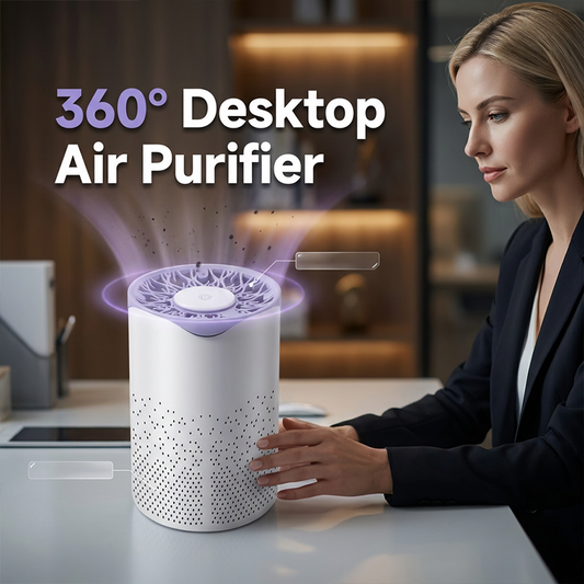 Lélegezz tiszta levegőt – 360° asztali levegőtisztító USB tápellátással – Utánvétes 🌬️🌀