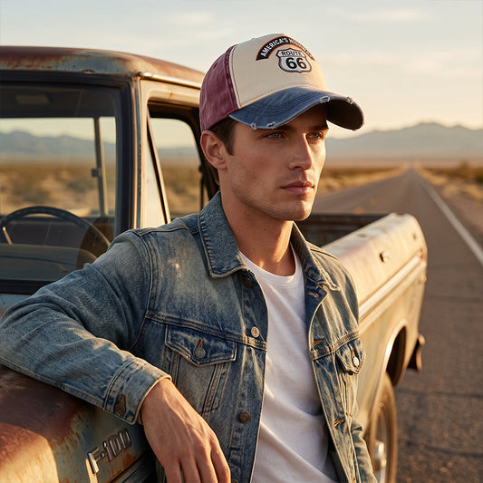 Mutasd meg a stílusod – Vintage Route 66 motoros baseball sapka – Utánvétes 🧢✨🏍️