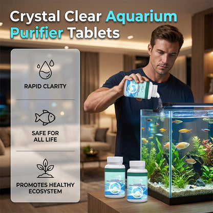 🐠 Változtassa a zavaros vizet kristálytisztává – Akvárium víztisztító tabletták (polimer formula, szagsemlegesítő) – Utánvétes 💧