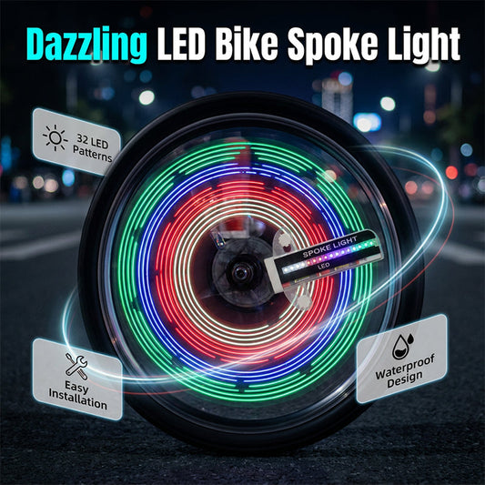 🚲 Világítsa meg kerekeit – LED kerékpárküllő lámpa 32 dinamikus mintával – Utánvétes ✨