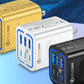 ⚡ Töltse fel minden eszközét gyorsan – 50W 6-portos USB-C fali töltő (3x USB-A + 3x USB-C) – Utánvétes 🔌