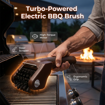 🔥 Tisztítsa meg a grillt könnyedén – Turbó elektromos grillkefe motoros súrolóval – Utánvétes 🍖