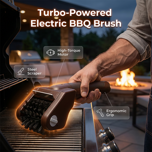 🔥 Tisztítsa meg a grillt könnyedén – Turbó elektromos grillkefe motoros súrolóval – Utánvétes 🍖