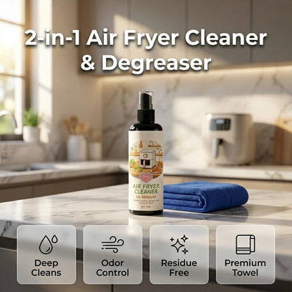 🍟 Zsírtalanítsa és tisztítsa meg air fryerét – 2 az 1-ben air fryer tisztító és zsíroldó spray – Utánvétes ✨