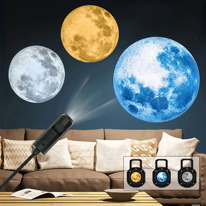 🌙 Változtassa szobáját égi szépséggel – USB galaxis és hold projektor éjszakai fény – Utánvétes ✨