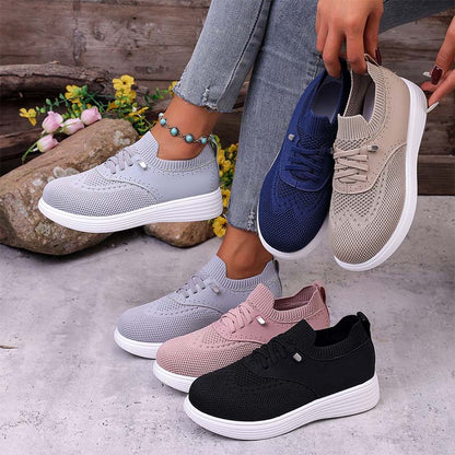 👟 Sétáljon felhőpuhaságú kényelemben – Női légáteresztő hálós slip-on sétacipő – Utánvétes 💨