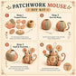 🧵 Varrja meg saját bájos egérkéjét – DIY patchwork egér varrókészlet (teljes anyagok, lépésről lépésre útmutató) – Utánvétes 🐭