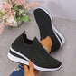 👟 Lépjen csillogó kényelembe – Női strasszos slip-on sportcipő (flyknit felsőrész, párnázott platform) – Utánvétes ✨