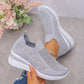 👟 Lépjen csillogó kényelembe – Női strasszos slip-on sportcipő (flyknit felsőrész, párnázott platform) – Utánvétes ✨