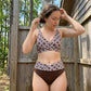 🔷 Emelje strandstílusát – Női geometrikus mintás magas derekú bikini szett – Utánvétes 👙