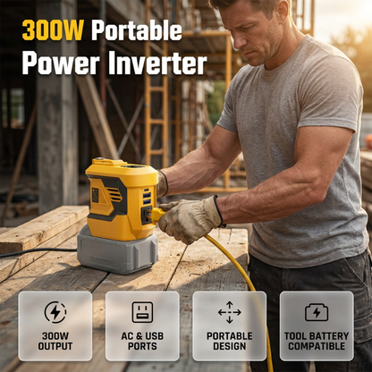 ⚡ Táplálja eszközeit bárhol – 300W hordozható feszültségátalakító 18V szerszámakkumulátorokhoz – Utánvétes 🔋🛠️