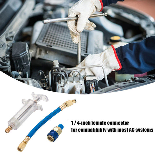 🔧 Hatékonyan injektáljon és észleljen szivárgásokat – A/C olaj és festék injektor szerszám – Utánvétes 🚗