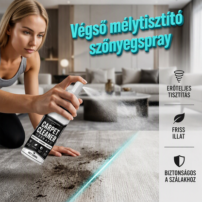 ⚡ Ipari hatékonyság, azonnali eredmény🧹 Szőnyegmélytisztító spray – mikrobuborék-technológia + anyagbarát | Szőnyegekhez, kanapékhoz és autó belső teréhez alkalmas, semlegesíti a kellemetlen szagokat ✨