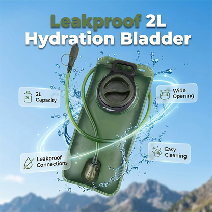 💧 Maradjon hidratált útközben – 2L hidratációs tasak szivárgásmentes zárással – Utánvétes 🥾
