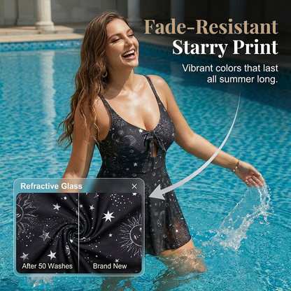⭐ Ragyogjon magabiztosan – Karcsúsító égi hálós egyrészes fürdőruha – Utánvétes 👙✨