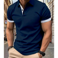 👔 5 000+ férfi kedvence – Férfi rövid ujjú galléros ing – kontrasztos díszítés, kényelmes szabás, tartós anyag, M–4XL méret
