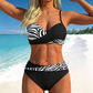👙 Bikini szett Csavart emelés Keresztező csavart emelő design – Búcsú a lapos melletől