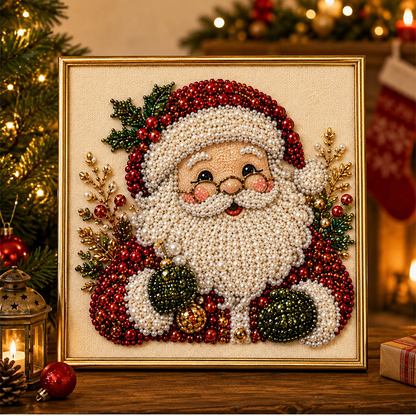 🎄 Karácsonyi gyöngyfestő készlet – 5 ünnepi dizájn, csillogó gyöngyök