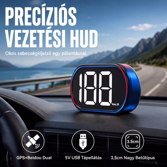 🎯 HUD kijelző GPS pontos sebességmérés Valós idejű sebesség – Búcsú a gyorshajtási bírságoktól