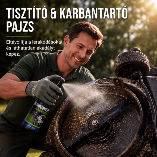 🔧 Fűnyíró tisztító spray Rozsda- és szagmegelőzés Mélytisztítás védelem – Búcsú a rozsdától és szagoktól