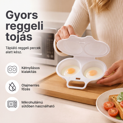 🍳 Mikrohullámú tojásfőző Gyors reggeli – Búcsú a korai keléstől