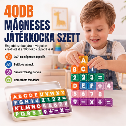 🧩🧠Mágneses kockák Betűk és számok – Búcsú az unalmas tanulástól