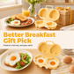 🍳 Mikrózható tojássütő forma‑virág és szív alakok, gyors tiszta reggeli gyerekeknek és felnőtteknek
