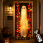 🎃👻Halloween-i lengő, függő szellemdísz – távirányítású LED-es világítás a kísérteties bejárati ajtó díszítéséhez