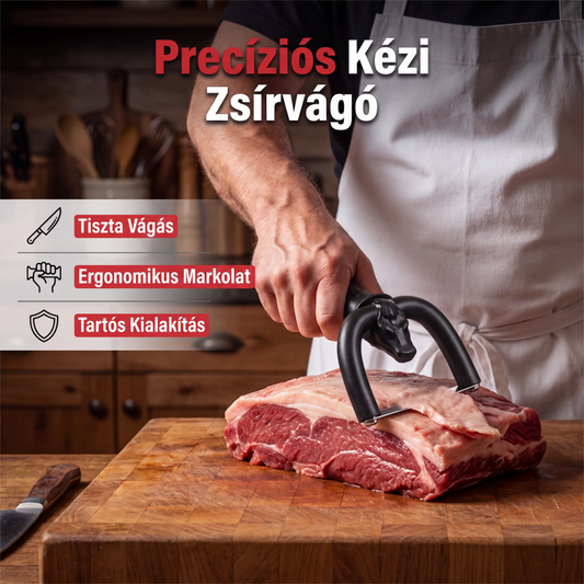 🥩🔪 Hús zsírtalanító kés Éles tartós – Búcsú a nehéz vágástól
