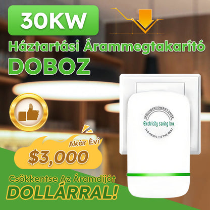 ⚡ Dugaszolható energiamegtakarító – Azonnal csökkenti a villanyszámlát