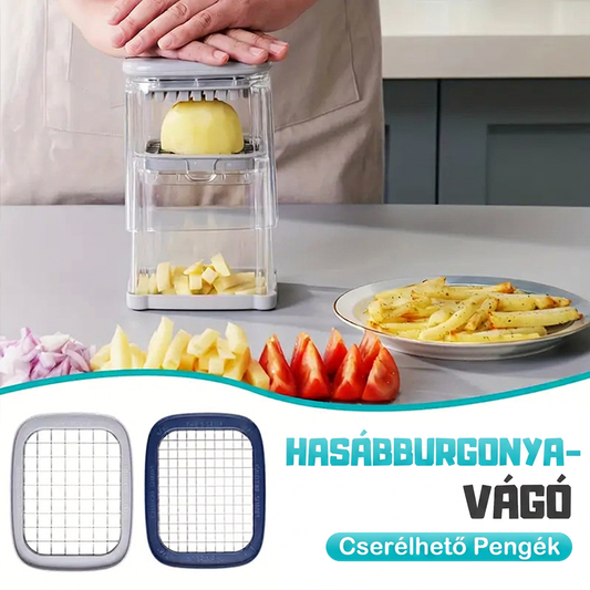 🔪 4 pengés zöldségvágó – szeletel, kockáz, hasáboz
