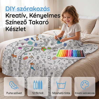 🎨🎁 Mosható színező takaró – újrahasználható ajándék