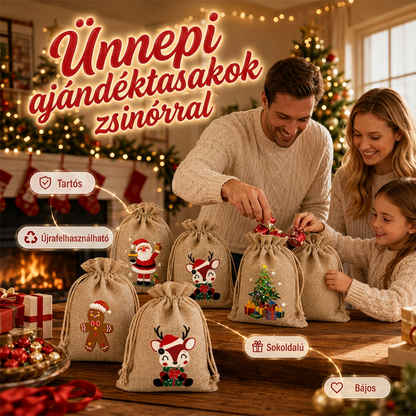 🎁 Tágas karácsonyi ajándékzacskó – gyors és rendezett csomagolás