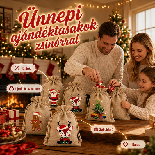 🎁 Tágas karácsonyi ajándékzacskó – gyors és rendezett csomagolás