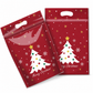 📢📢40% OFF !! ⏰50 Pack Christmas Candy Bags Cartoon Stand Up Zipper Pouches for Snowflake Crisp Cookie and Baking Food Packaging